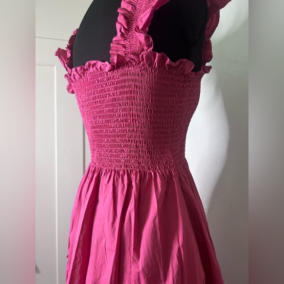 Hill House the Nap Dress Pink Ruffled Smocked Tiered Maxi Dress Cottagecore - Picture 4 of 7